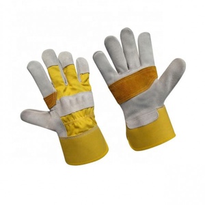 Guantes DE SEGURIDAD DE CUERO dividido a precio de fábrica, resistencia al corte de calor de doble Palma, impermeables, construcción de aparejo canadiense de invierno - Product Image 5