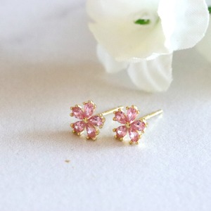 Pear Shape Pink CZ Diamond Stud <b>Earrings</b> 14K Solid Gold Dainty Minimalist Wedding Anniversary Party Gift for Women - Product Image 4