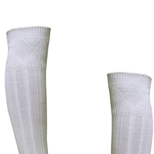 White <b>Knee</b> <b>High</b> <b>Socks</b> Wool Scottish Kilt Hose for Highland Dress and Parade Use Made in Pakistan - Product Image 6