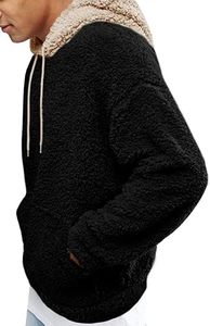 Men's Sherpa Fleece <b>Hoodie</b> Winter Warm <b>Teddy</b> Pullover Sweatshirt Custom Men's <b>Teddy</b> Fleece <b>Hoodie</b> <b>Oversized</b> Sherpa Sweatshirt - Product Image 2