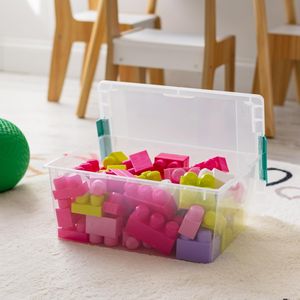 12 Qt. (litri) Contenitori per Artigianato con Coperchi Made in USA, Set da 4, Scatole con Clip, Contenitori Organizzatori in Plastica di Medie Dimensioni per Giochi Sensoriali - Product Image 5