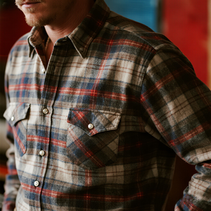 Chemise Western à manches longues en coton 100% à motif écossais vintage avec franges, style Best Show Rodeo - Product Image 5