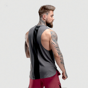 Bodybuilding Stringer Tank Top Men Mesh Gym Sleeveless T-shirt Men Fitness Vest <b>Singlets</b> Sportswear Workout Tanktop - Product Image 2