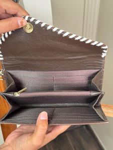 Portefeuille de grande capacité en cuir repoussé à la main pour femmes pochette polyvalente en cuir de vachette véritable de haute qualité - Product Image 6