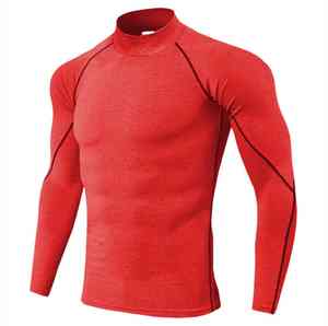 Camiseta Deportiva de Manga Larga para Hombre, de Alta Calidad, Secado Rápido, Alta Elasticidad, Transpirable, para Entrenamiento, Gimnasio, Uso Diario - Product Image 2