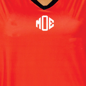 Jersey de Fútbol Americano de Manga Corta con Cuello en V y Manga Raglán Extra Grande para Mujer, de Alta Calidad, con Logotipo Personalizado, OEM - Product Image 3