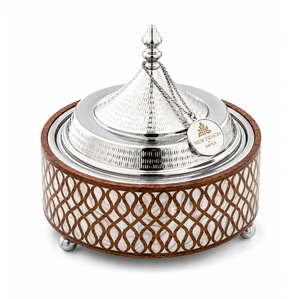 Casserole isotherme de luxe en bois arabe et acier inoxydable, finition noyer, double paroi isolée pour aliments - Product Image 6