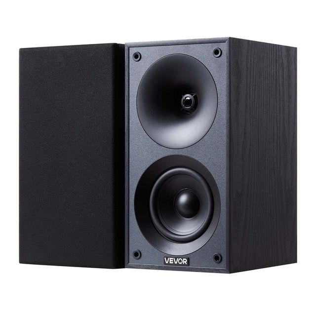 300W Passive Bookshelf Stereo Speakers 4-Inch Woofer 1-Inch Tweeter Detachable Grille 70Hz-20KH High Performance Speakers