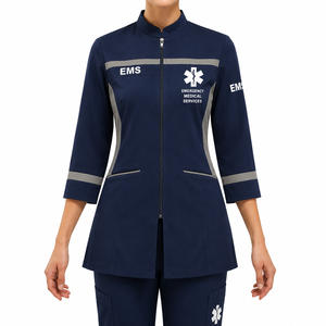 Camiseta Personalizada con Nombre para Técnicos de Emergencias Médicas (EMT), Paramédicos y Enfermeros, Uniforme de Algodón Transpirable - Product Image 1