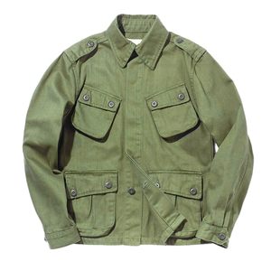 Men's 100% Cotton Vintage Multi-Pocket Safari <b>Jacket</b> Casual <b>Worker</b> Street Wear with Button Decoration for Autumn Canvas Fabric - Product Image 3