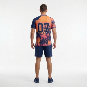 Camiseta Deportiva Personalizada de Fútbol Americano Tropical con Estampado de Palmeras, Uniforme de Equipo, Ropa Deportiva Sublimada, Camiseta Atlética al por Mayor - Product Image 2