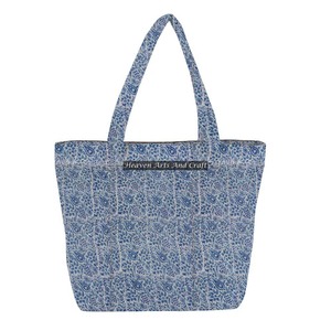 Grand sac de voyage en toile de coton fait à la main pour week-end sac fourre-tout matelassé à 2 poignées en toile imprimé à la main pour femmes - Product Image 1