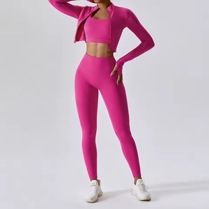 Conjunto de Yoga para Mujer, Transpirable, de Alta Calidad, para Uso en Exteriores, Suave, Venta al Por Mayor, Ropa de Fitness y Yoga - Product Image 6