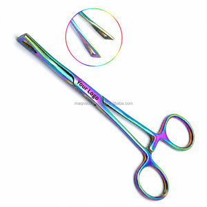 Pinzas Pro Gold Pennington Ligeras con Mordazas Lisas y Dentadas, Longitud Total 8in (20.3cm), Herramienta para Perforaciones Corporales ZETOMEDPRO - Product Image 4