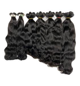Extensions de cheveux humains vietnamiens naturels ondulés à double étirage 100% cuticules alignés tissage de cheveux prix de gros pour les femmes noires - Product Image 2