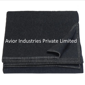 Avior Industries PVT LTD's <b>Heavy</b> Duty 80% Wool <b>Blanket</b> Vintage Woven Design in Solid Colors Size 64x90 for Winter - Product Image 4