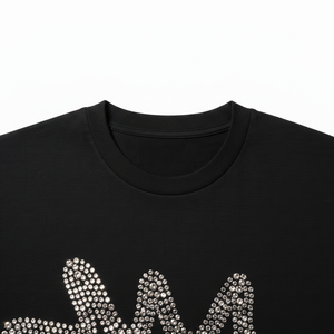 Camisetas de la mejor calidad, diseño personalizado, 100% algodón, con pedrería, transpirables, de manga corta, para venta en línea. - Product Image 2