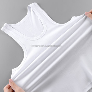 Sous-vêtement noir sans manches en polyester/coton, couleur unie, respirant, coupe classique - Product Image 4