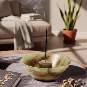Natural Marble Incense Holder with 9 Holes Handmade for Father's Day & <b>Easter</b> Smudging Decoration Modern Style - Product Image 2