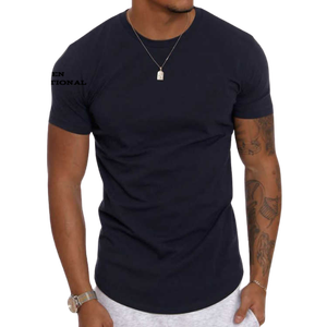 Camiseta de Hombre, Corte Ajustado, Transpirable, de Algodón, Cuello Redondo, Informal, para Gimnasio, Entrenamiento, Ropa de Verano - Product Image 1
