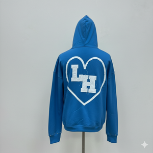 Sweat-shirt à capuche zippé intégral pour homme, avec logo appliqué personnalisé de haute qualité, effet vieilli, devant et dos, disponible en plusieurs couleurs et confortable. - Product Image 4