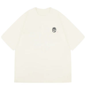 Camiseta de Algodón Oversize para Hombre con Logo Minimalista en el Pecho, Estilo Urbano, Manga Corta, Casual, de Moda, Venta al por Mayor, Fabricante OEM - Product Image 6