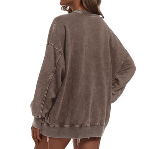 Sudaderas con diseño único y lavado ácido para mujer, fabricante personalizado, sudaderas transpirables de nuevo estilo para mujer - Product Image 3