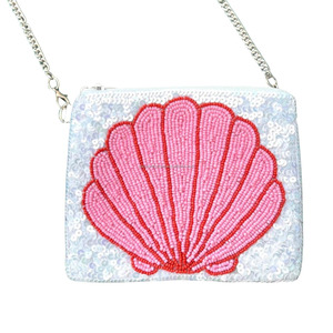 กระเป๋าคลัทช์ประดับลูกปัดเปลือกหอย งานแฮนด์เมด ปักเลื่อมมุก ลายดอกไม้ ผ้าฝ้าย กระเป๋าออกงานกลางคืน หรูหรา ดีไซน์เนอร์ สำหรับงานปาร์ตี้ งานแต่งงาน - Product Image 3