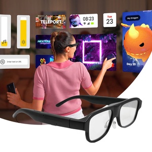 แว่นตา AR อัจฉริยะ ดีไซน์ 3 มิติ รองรับการดูวิดีโอ HD อุปกรณ์ AI แบบสวมใส่ได้ ฉายภาพหน้าจอมือถือ คุณสมบัติครบครัน <span class=keywords><strong>ราคา</strong></span>คุ้มค่า ภาพเสมือนจริง - Product Image 1