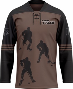 เสื้อเจอร์ซีย์ฮ็อกกี้น้ำแข็งเข้ารูปแบบบางแบบกำหนดเองแห้งเร็วสไตล์ไม่เหมือนใครและดีไซน์การระเหิดล่าสุด - Product Image 1