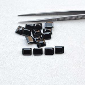 อัญมณีกึ่งมีค่า100% อนโมราสีดำธรรมชาติเจียระไนเกรด AAA 6x8มม. ผู้ผลิตเครื่องประดับ - Product Image 4