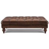Repose-pieds rectangulaire Vintage en cuir, nouveau Design 2022