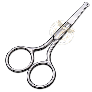 Tijeras pequeñas de acero inoxidable con punta afilada para el cuidado profesional del cabello, pestañas, nariz, cejas y recorte del bigote. - Product Image 1