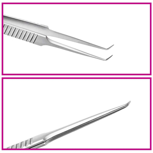 Pinzas para Pestañas de Precisión, Pinzas de Acero Inoxidable para Aplicación e Isolación de Extensiones de Pestañas - Product Image 4