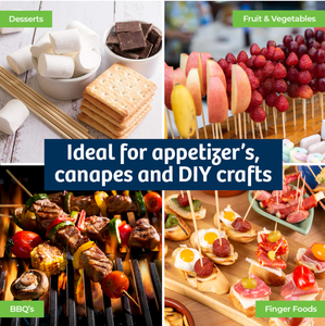 Brochettes en bambou de 10 pouces pour barbecue et grillades, finition lisse - Qualité alimentaire, fournitures pour restaurants et vente en gros - Product Image 6