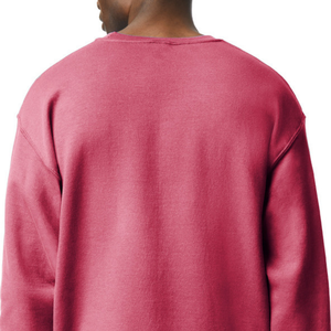 Sudadera de cuello redondo para hombre, color rojo escarlata, de felpa, informal, cálida, mezcla de algodón, lisa, con logotipo personalizado - Product Image 5