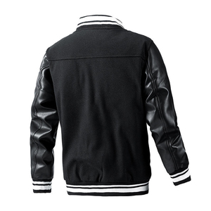 Chaqueta Varsity Premium Personalizada para Hombre, Cuerpo de Lana, Mangas de Cuero, Forro Acolchado, Chaqueta Letterman, Chaqueta Bomber de Béisbol con Interior - Product Image 5