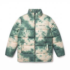 Veste matelassée personnalisée pour homme, effet brillant, impression sublimée, isolée, style streetwear d'hiver, vente en gros - Product Image 4