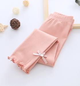 Leggings Vintage 100% Algodón para Niñas con Lazo - Pantalones Largos Transpirables para Bebés - Product Image 4