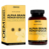 Nootropiques à vente chaude OEM/ODM, améliore la mémoire, la concentration, favorise l'intelligence et la puissance cérébrale, capsule