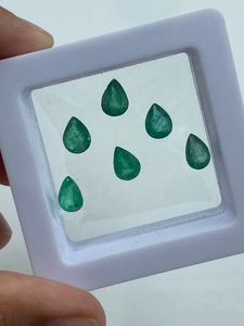 พลอยมรกตธรรมชาติคุณภาพดีที่สุดจากแซมเบีย รูปทรงลูกแพร์ 5.55 กะรัต 6x8 มม. สำหรับทำจี้ ขายส่ง - Product Image 2