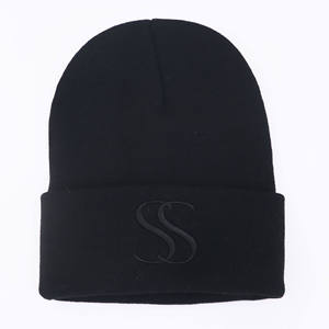 High Quality Custom Embroidery Logo Fashion High Quality 100% Acrylic Wholesale Knitted Beanie Skull <b>Caps</b> <b>Winter</b> Hat - Product Image 3