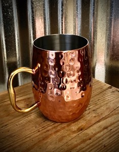 Tasses en cuivre massif martelé de style russe, vente en gros, tasses Moscow Mule, verres Moscow Mule en cuivre, tasse en cuivre martelé artisanale - Product Image 6