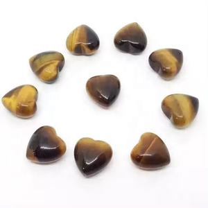6mm naturel oeil de tigre lisse coeur forme Cabochon haute qualité véritables pierres précieuses en vrac pour la fabrication de bijoux fournisseur en gros - Product Image 1