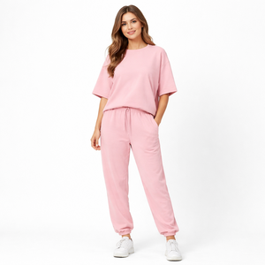 Conjunto Deportivo Casual para Mujer, Estilo Urbano, Corte Holgado, Hombros Caídos, Tacto Suave, Ropa de Calle para el Día a Día, Nueva Colección Primavera 2026 - Product Image 5