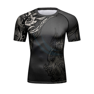 Ensemble de rashguards de compression pour hommes SPOFIT, manches longues et courtes, avec imprimé dragon, séchage rapide, spandex, polyester, coutures invisibles - Product Image 3