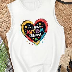 I M A PROUD AUTISM GRANDMA Chaleco casual para mujer - Product Image 3