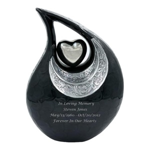 Urna de cremación de lágrima grande estilo corazón pequeño artesanías humanos cenizas conmemorativas recuerdo urnas de cremación de lágrima para la venta - Product Image 1
