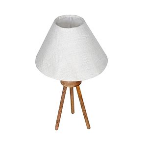Lampe de sol moderne en bois avec abat-jour rembourré et base trépied pour l'agencement de la maison, le salon et la décoration intérieure (Blackout) - Product Image 2
