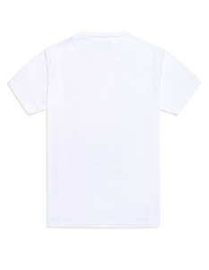 T-shirt blanc en coton pour homme, col rond, coupe classique, décontracté, respirant, tricoté, manches courtes, couleur unie - Product Image 2